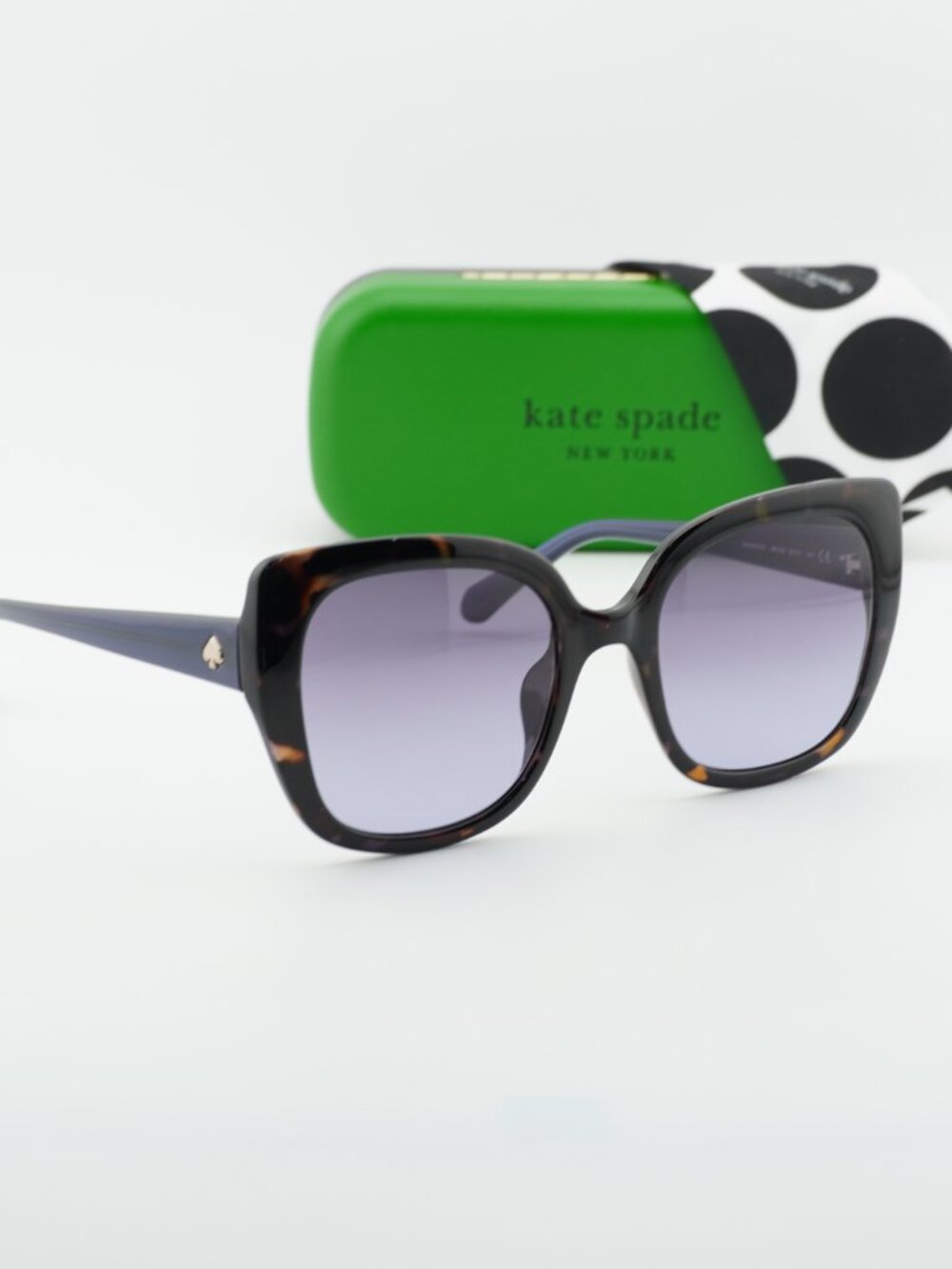 Kate Spade SHAINA/O/S 0JBW GB Square Sunglasses - Havana/Blue